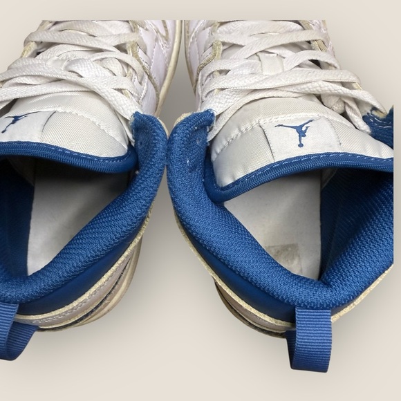 Nike Air Jordan 1 Mid White/Blue – Kids’ Size 3Y - Picture 13 of 13
